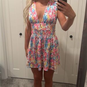 Amazon Floral Mini Dress - Multicolor